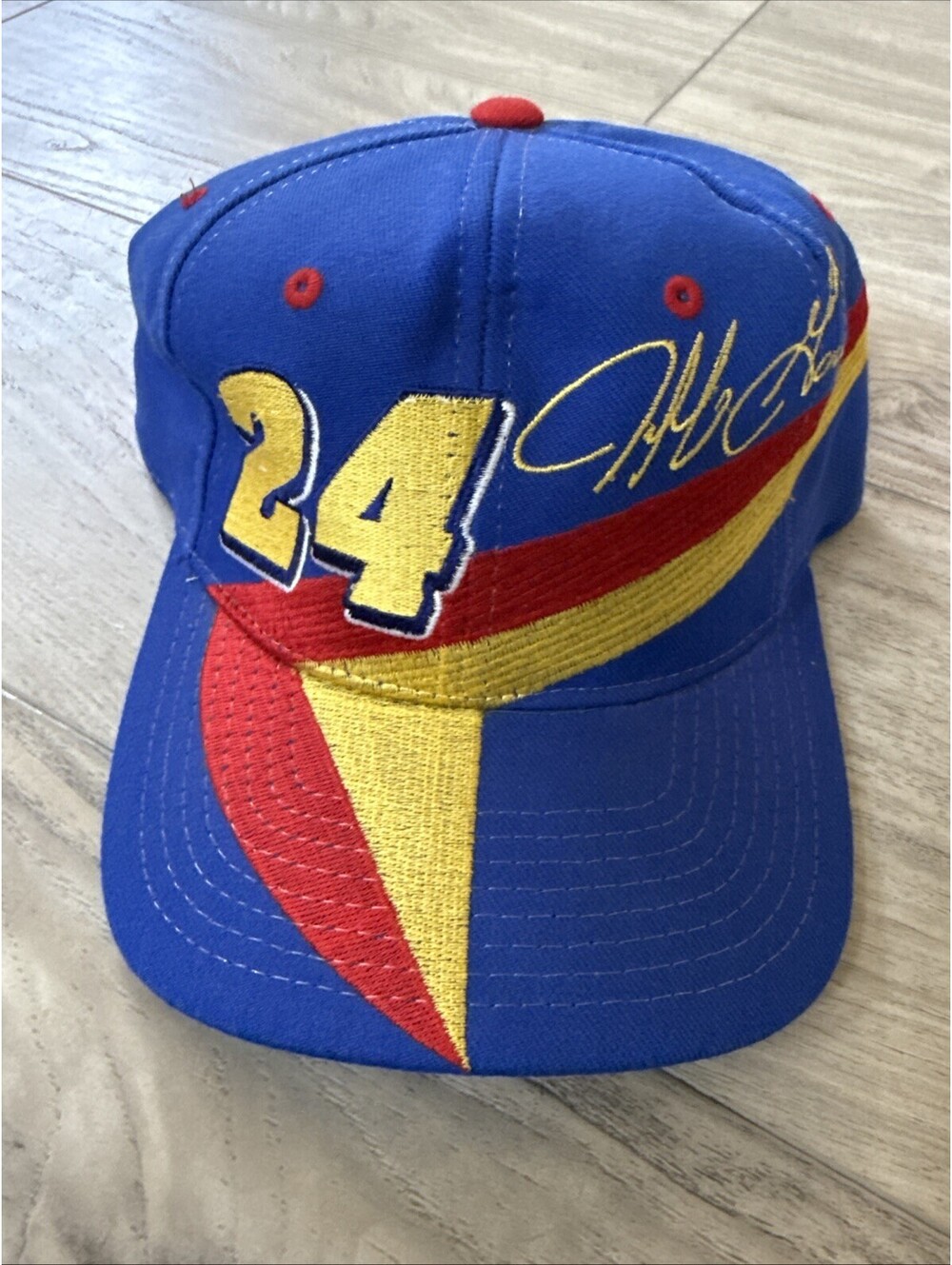 Vtg Jeff Gordon Hat Cap Snapback NASCAR Racing #24 Dupont Blue Nutmeg